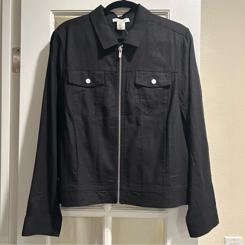 NWT Rachel Zoe black jacket blazer shirt, XL
